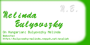 melinda bulyovszky business card
